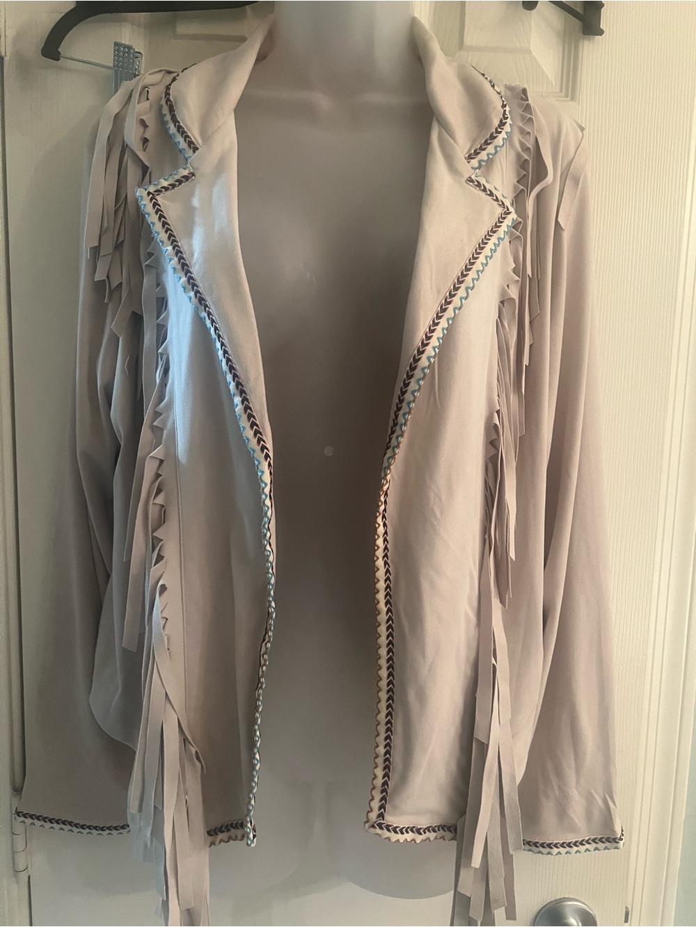 Scully fringe faux suede jacket large